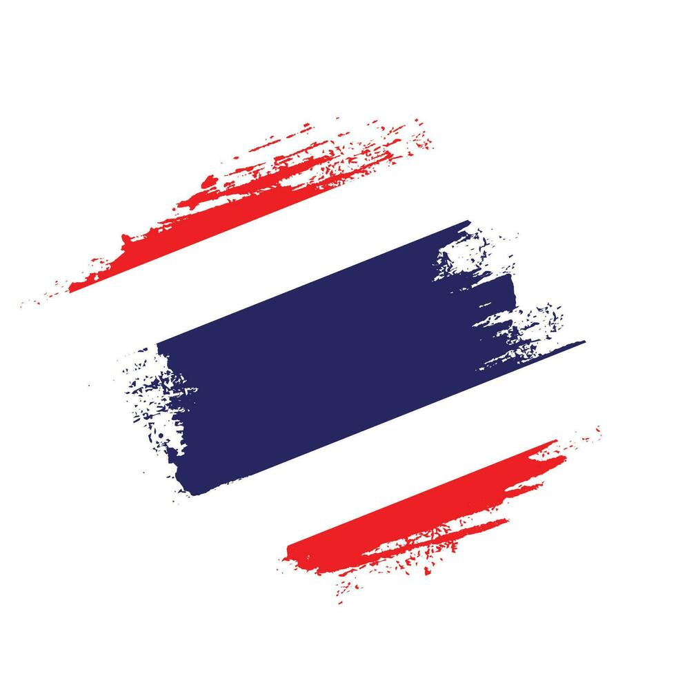 nouveau vecteur de drapeau de thaïlande vintage texture grunge délavé