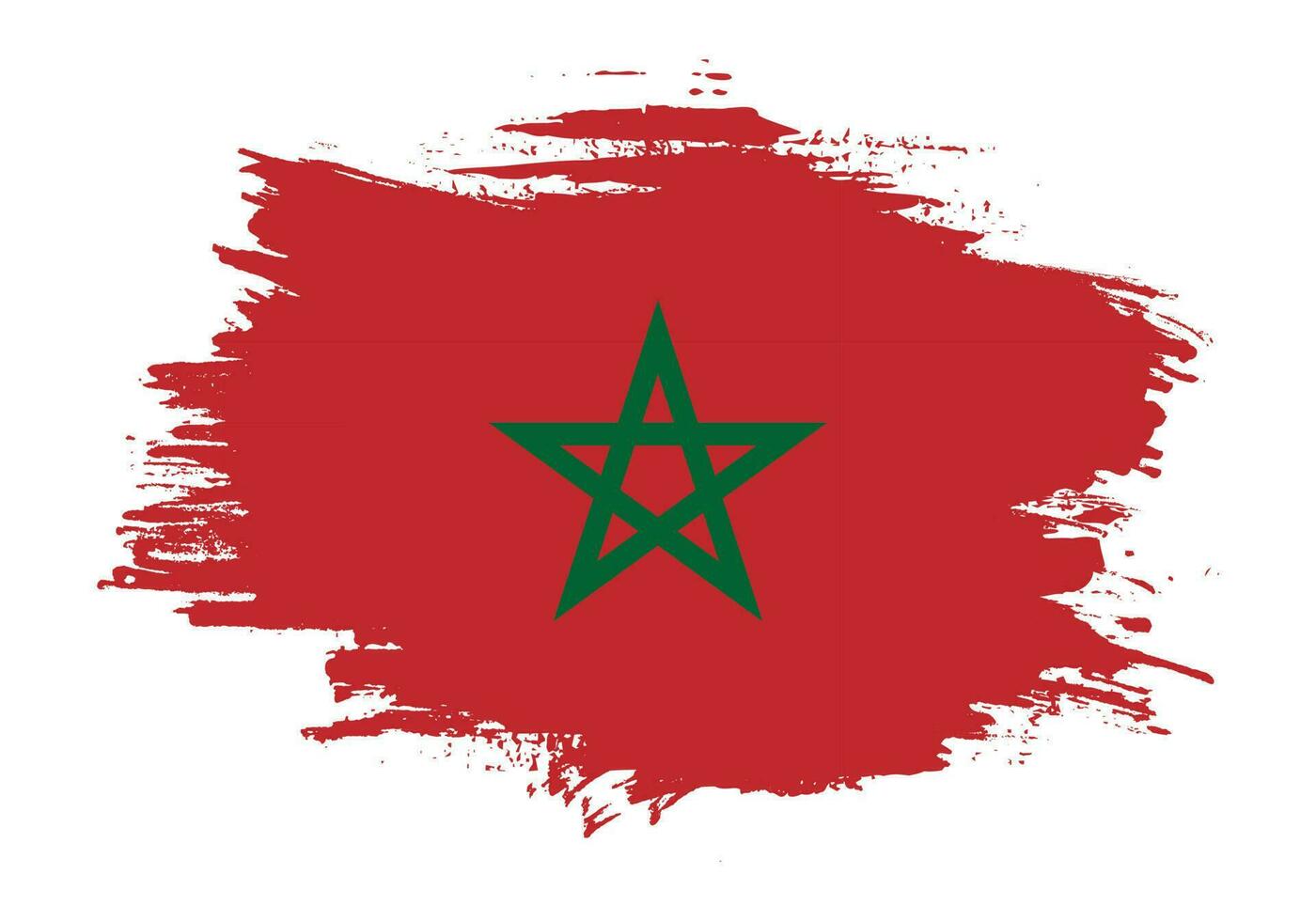 vecteur de drapeau maroc strie de peinture professionnelle