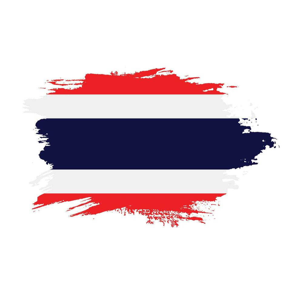 coup de pinceau thaïlande drapeau vecteur