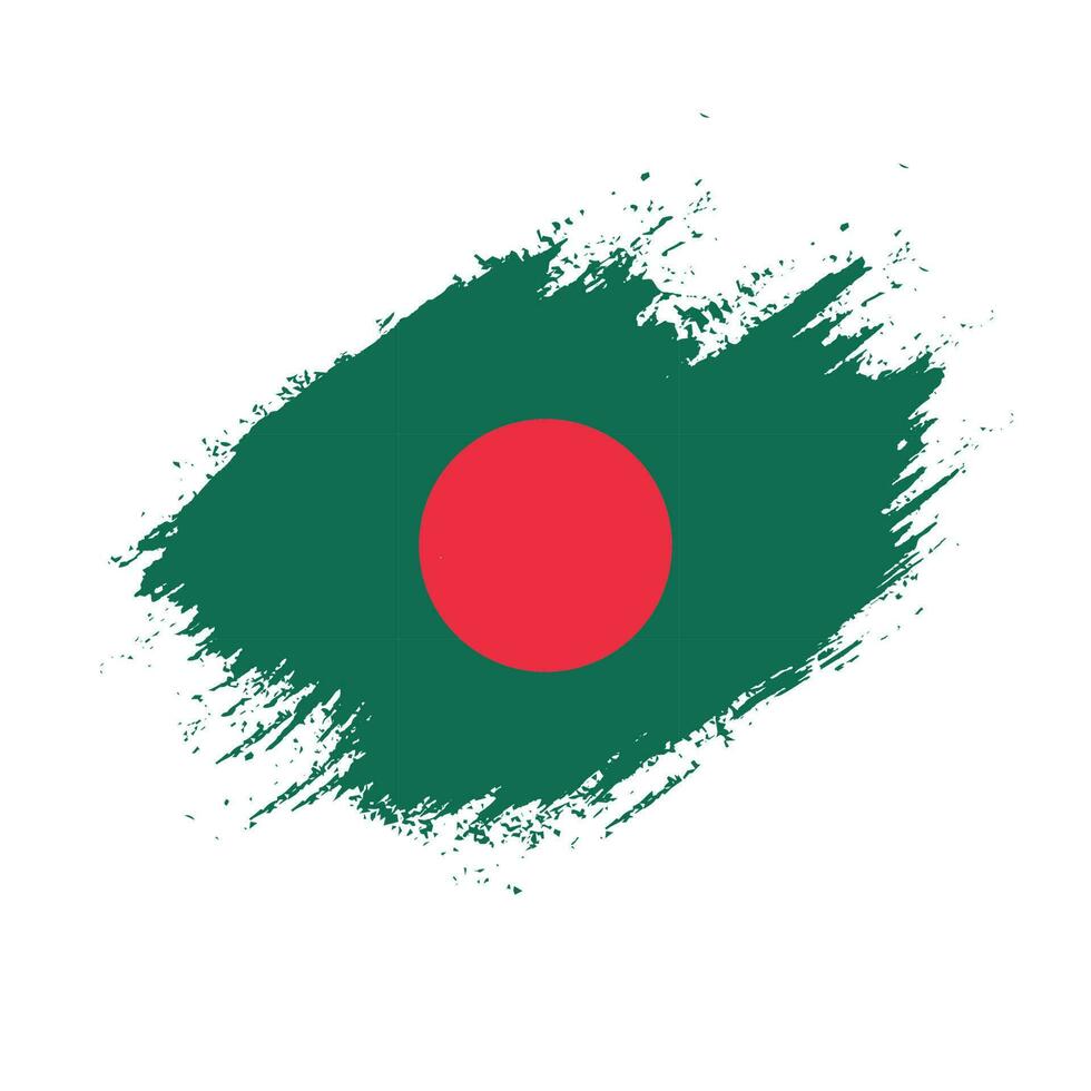coup de pinceau abstrait drapeau bangladesh image vectorielle vecteur