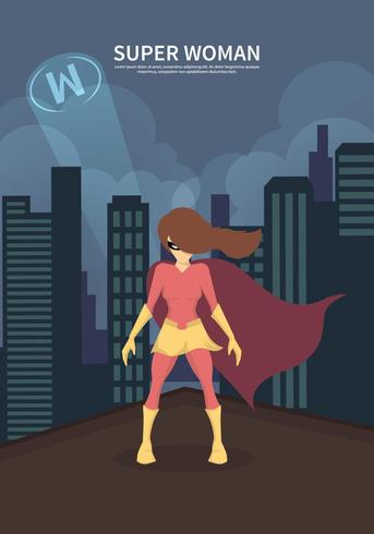 Illustration Superwoman gratuit vecteur