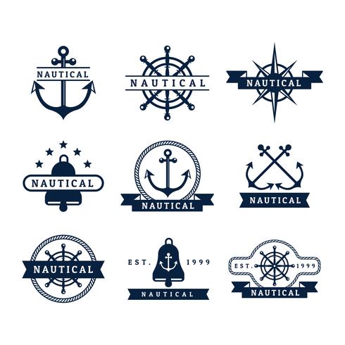 Insignes de vecteur nautique gratuit