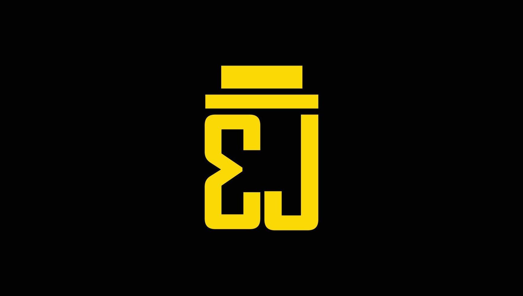 logo de pot initial ej vecteur