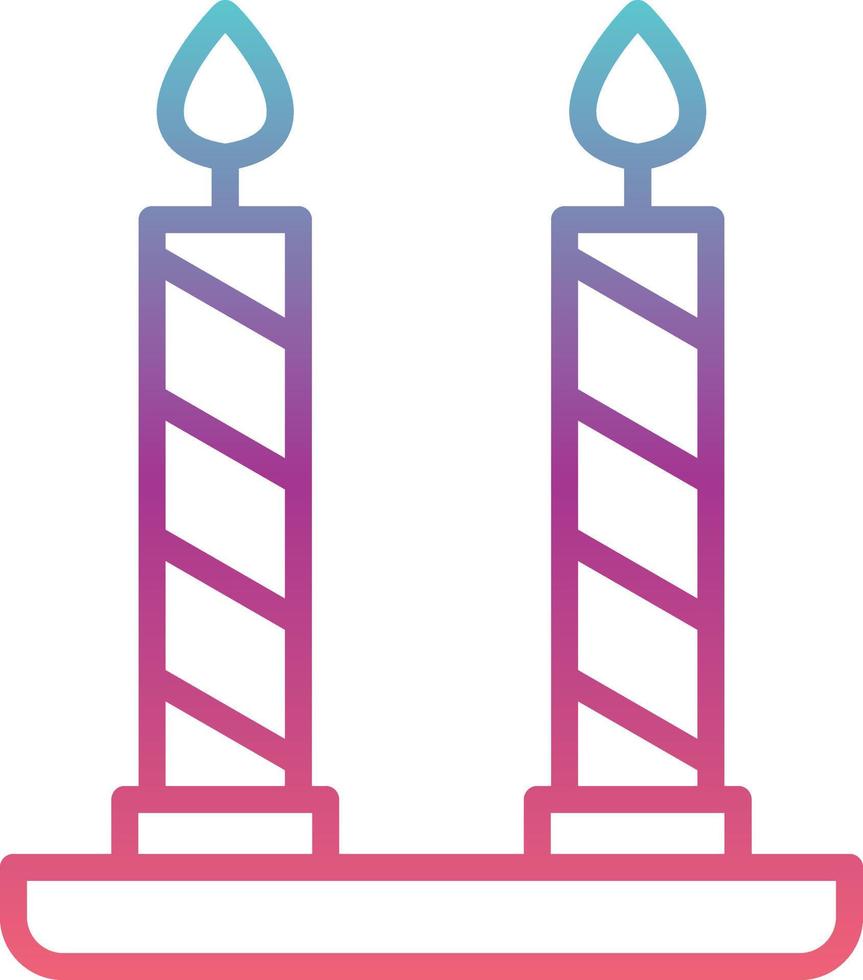 icône de vecteur de bougies