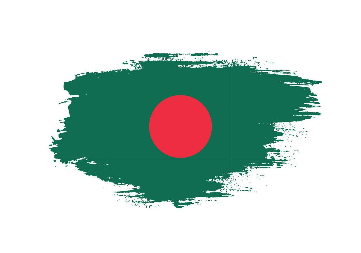 peinture encre coup de pinceau vecteur drapeau bangladais gratuit