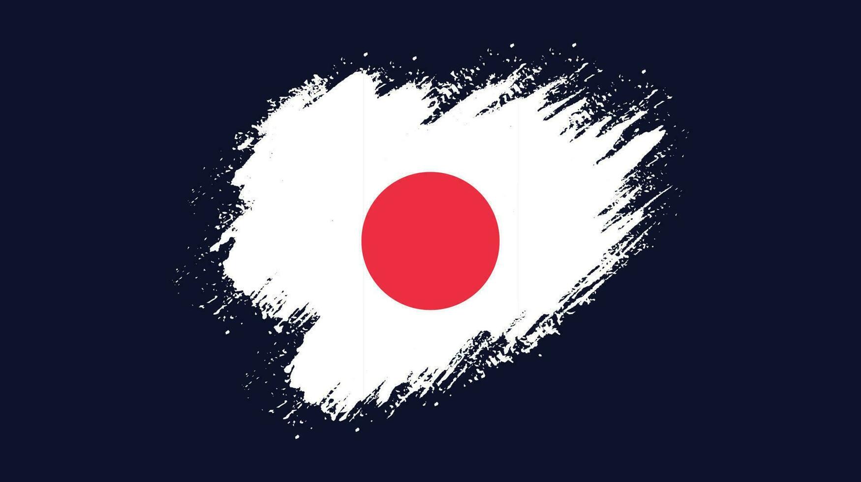 peinture coup de pinceau clipart japon drapeau vecteur