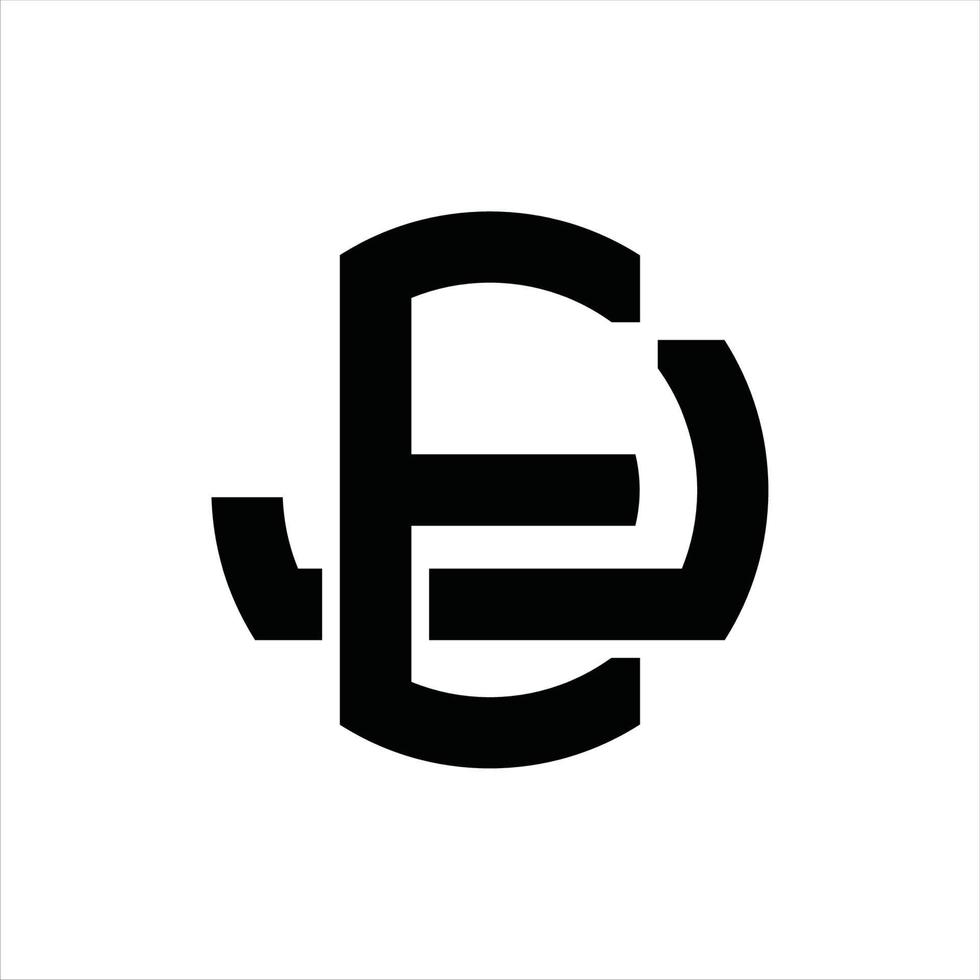 modèle de conception de monogramme logo ej vecteur