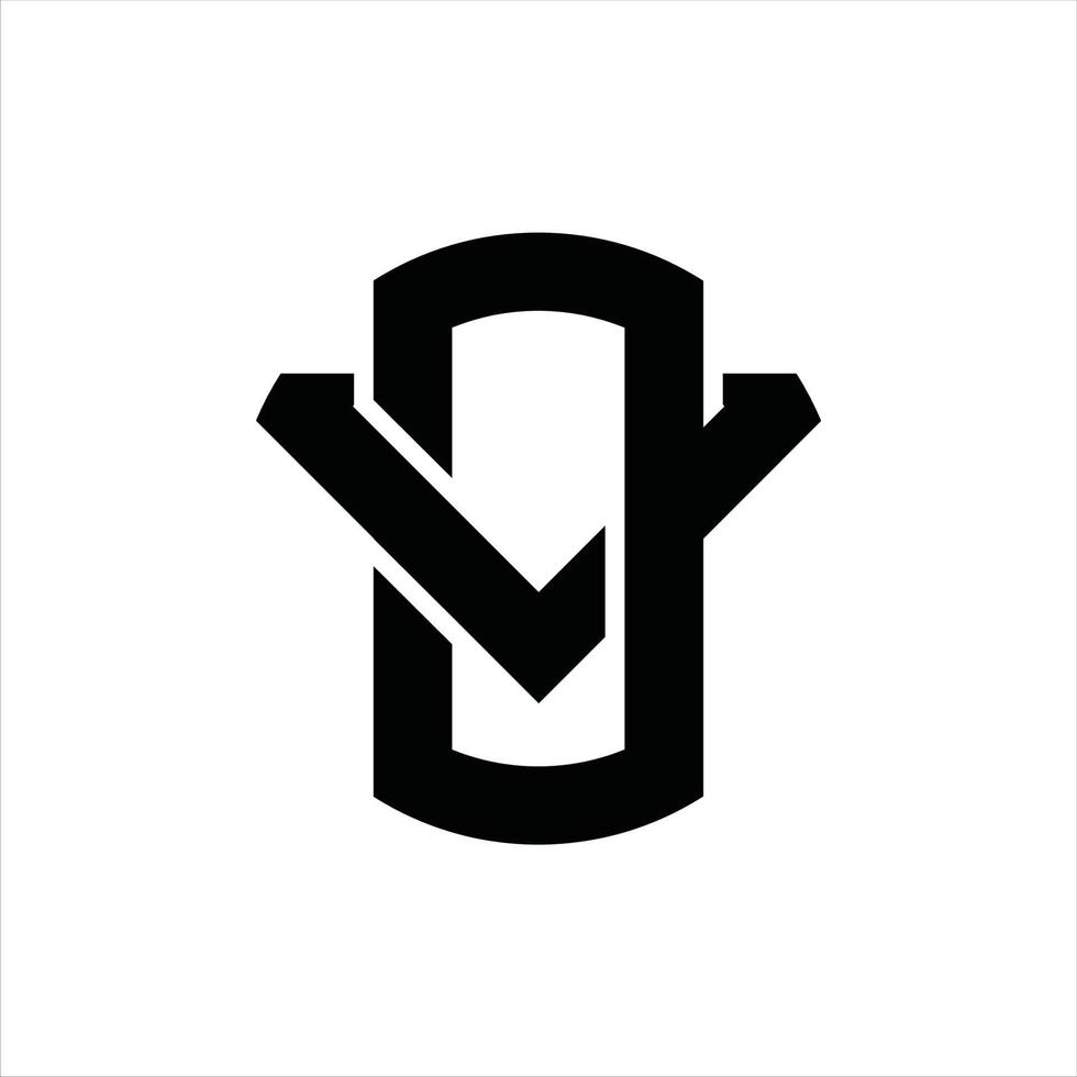 modèle de conception de monogramme logo ov vecteur