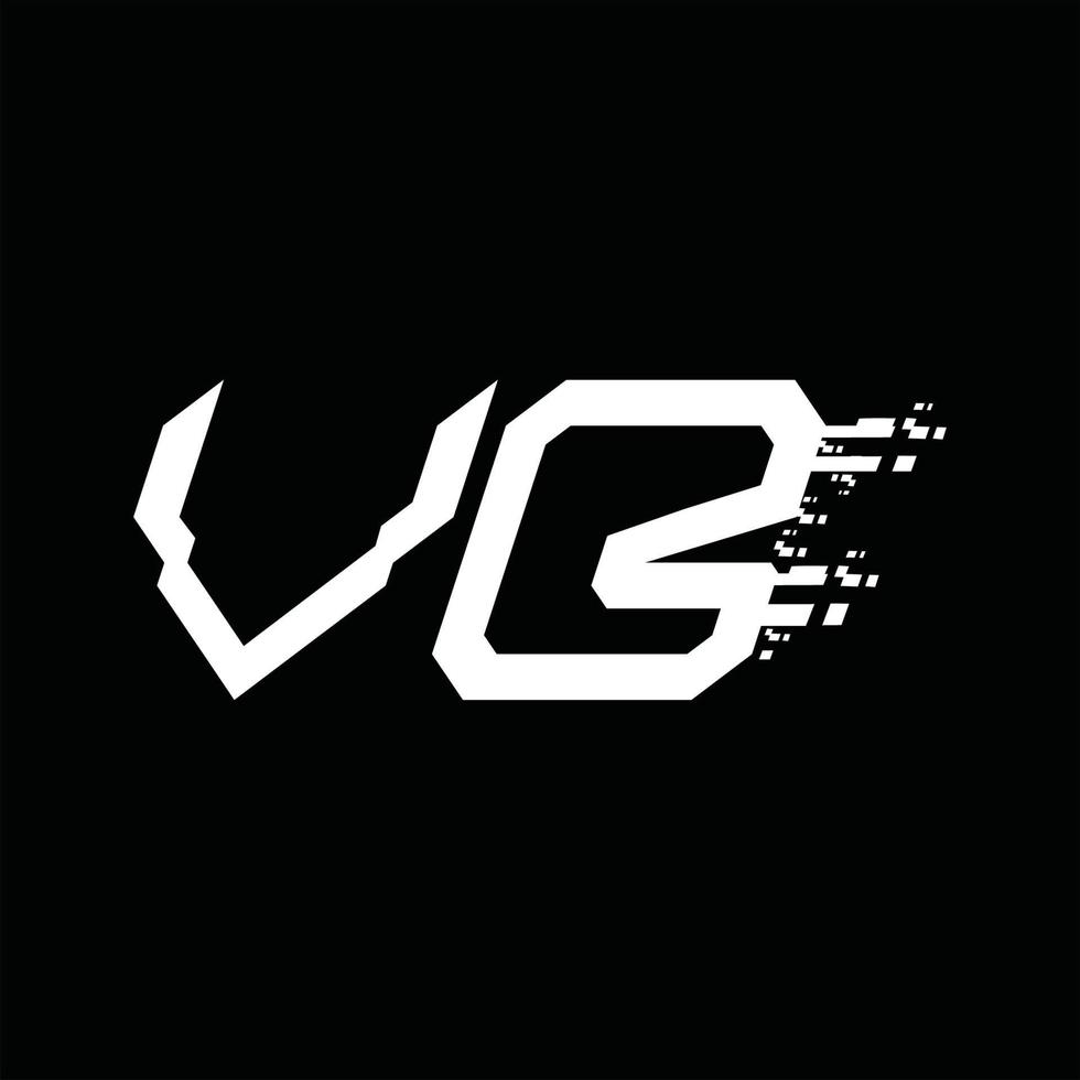 modèle de conception de technologie de vitesse abstraite monogramme logo vb vecteur