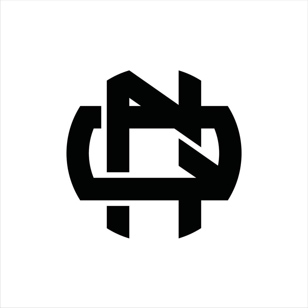 modèle de conception de monogramme logo nq vecteur