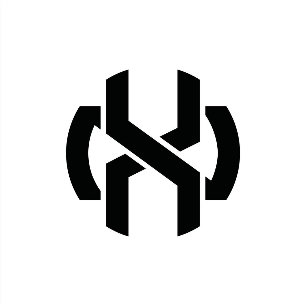 modèle de conception de monogramme logo xn vecteur