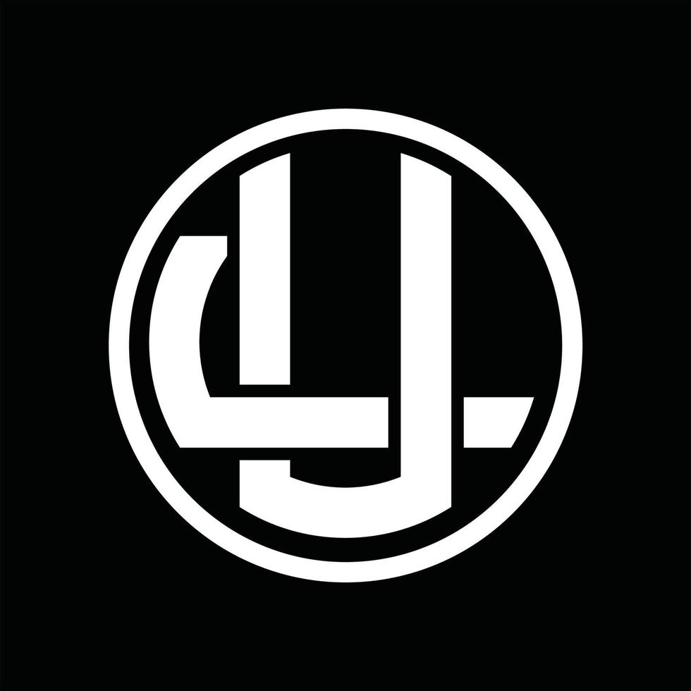 modèle de conception de monogramme de logo ul vecteur