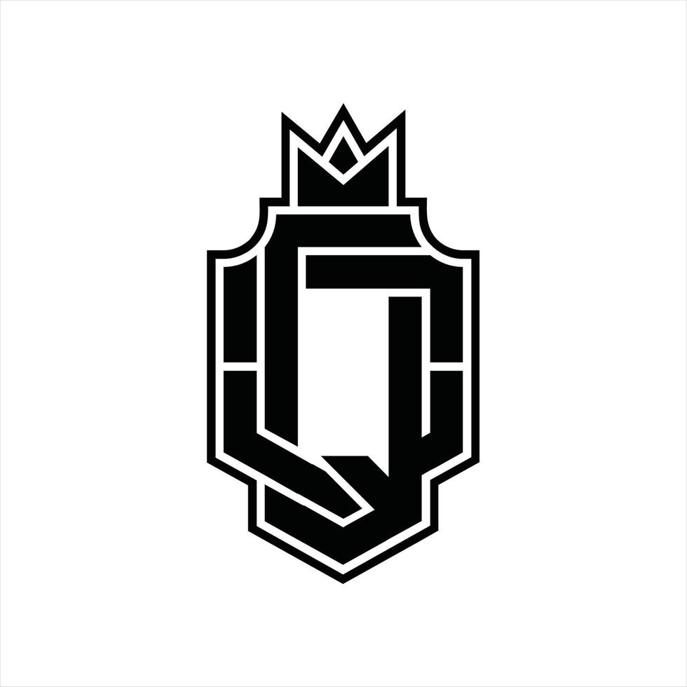 modèle de conception de monogramme logo qo vecteur