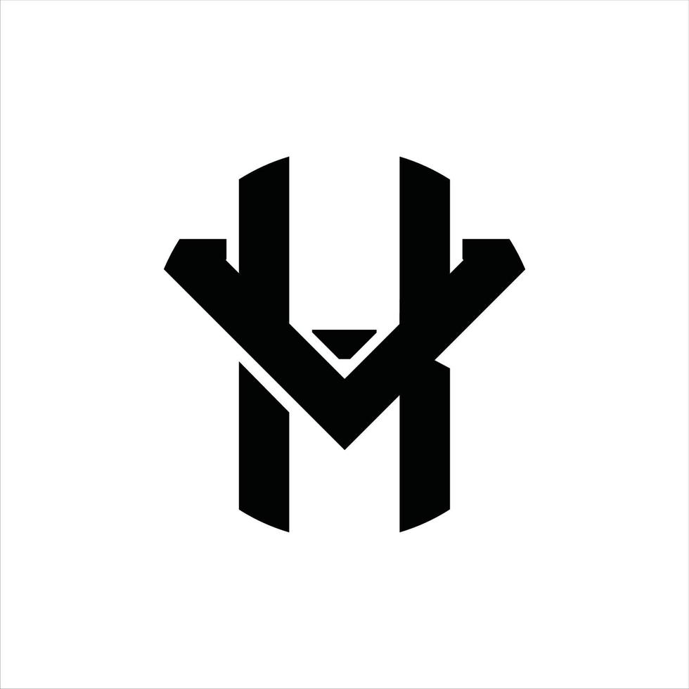 modèle de conception de monogramme logo kv vecteur