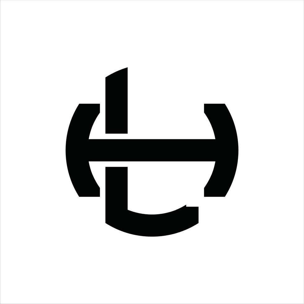 modèle de conception monogramme logo lh vecteur