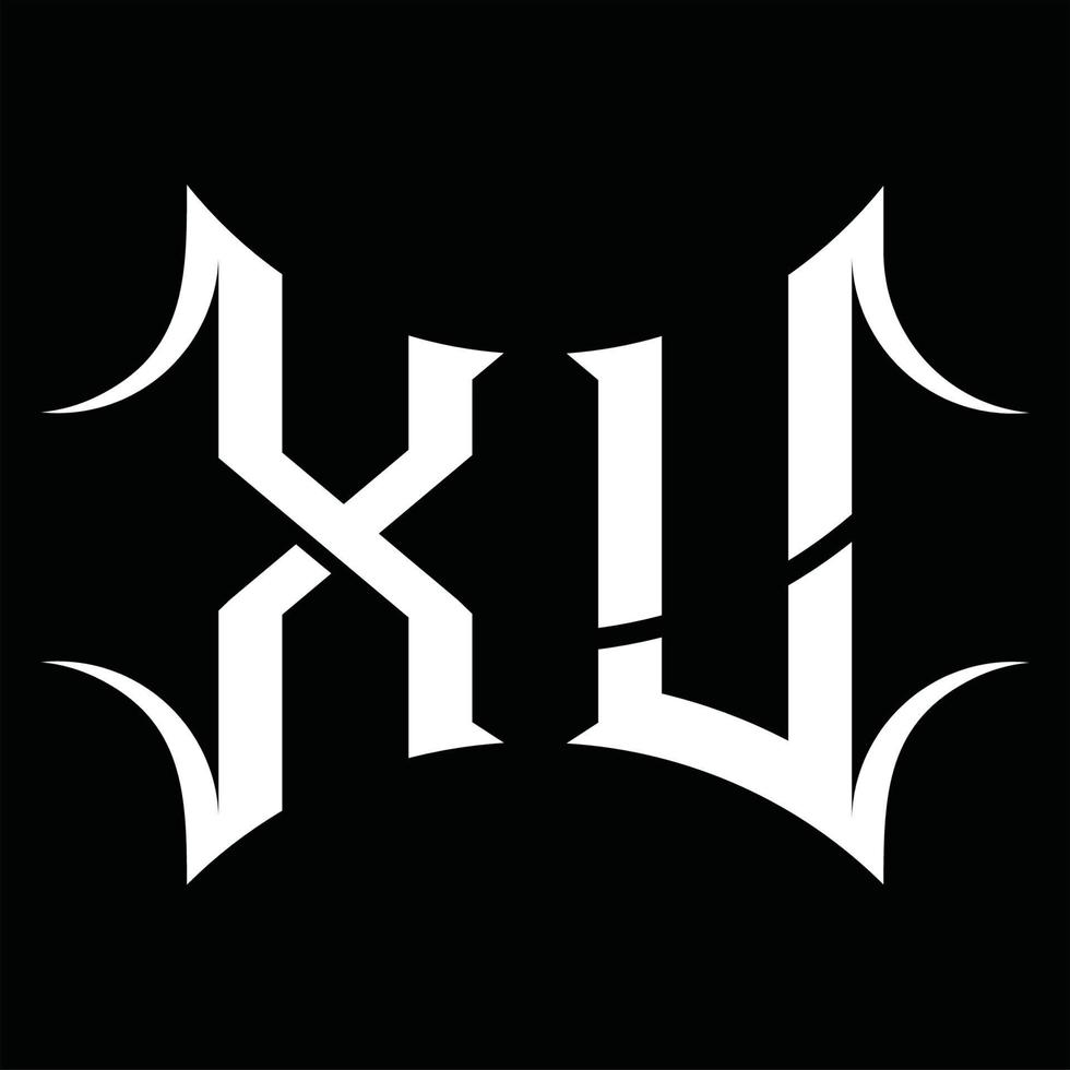 monogramme du logo xu avec modèle de conception de forme abstraite vecteur