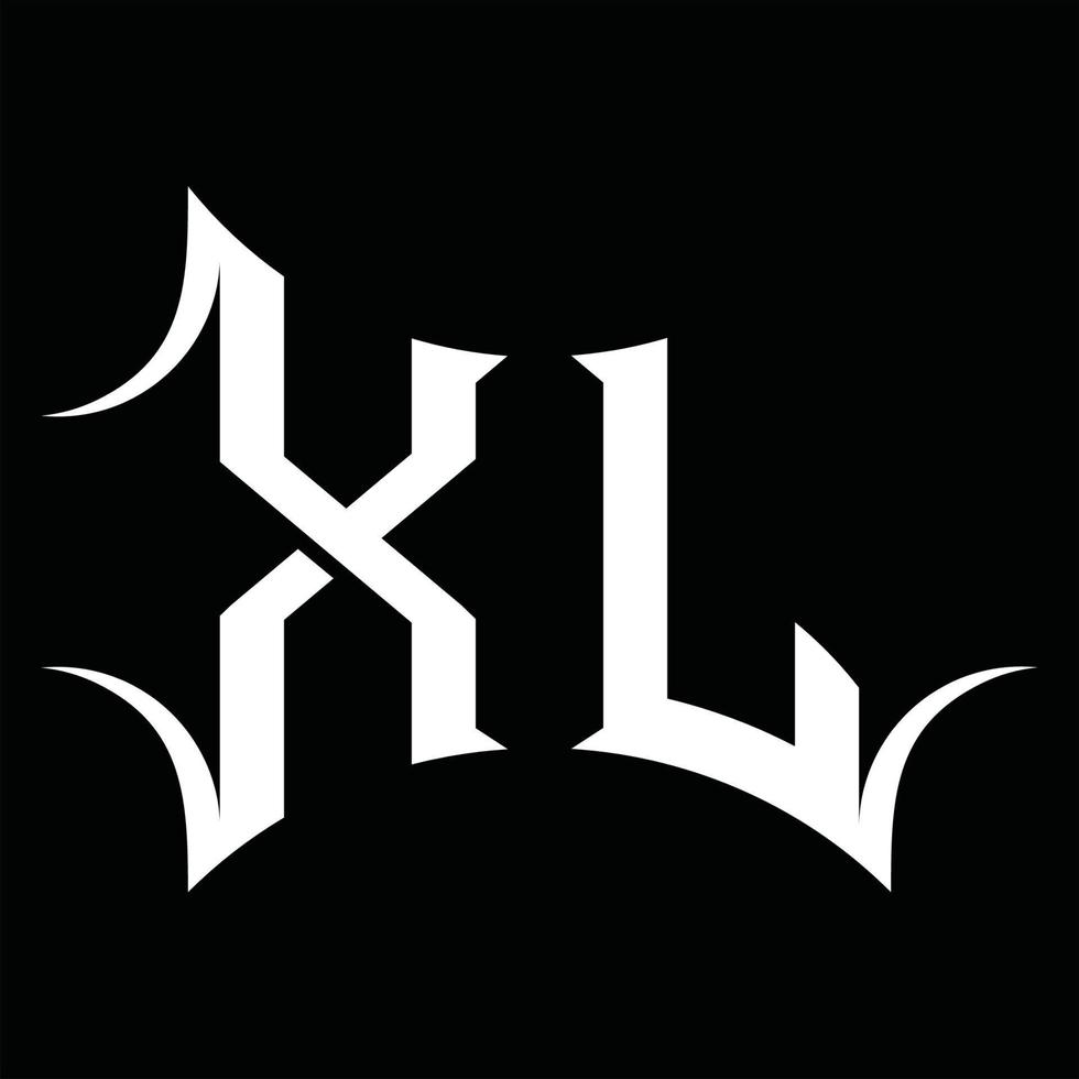 monogramme de logo xl avec modèle de conception de forme abstraite vecteur