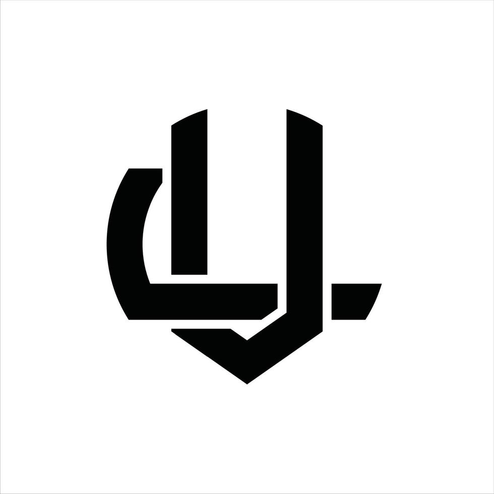 modèle de conception de monogramme logo vl vecteur