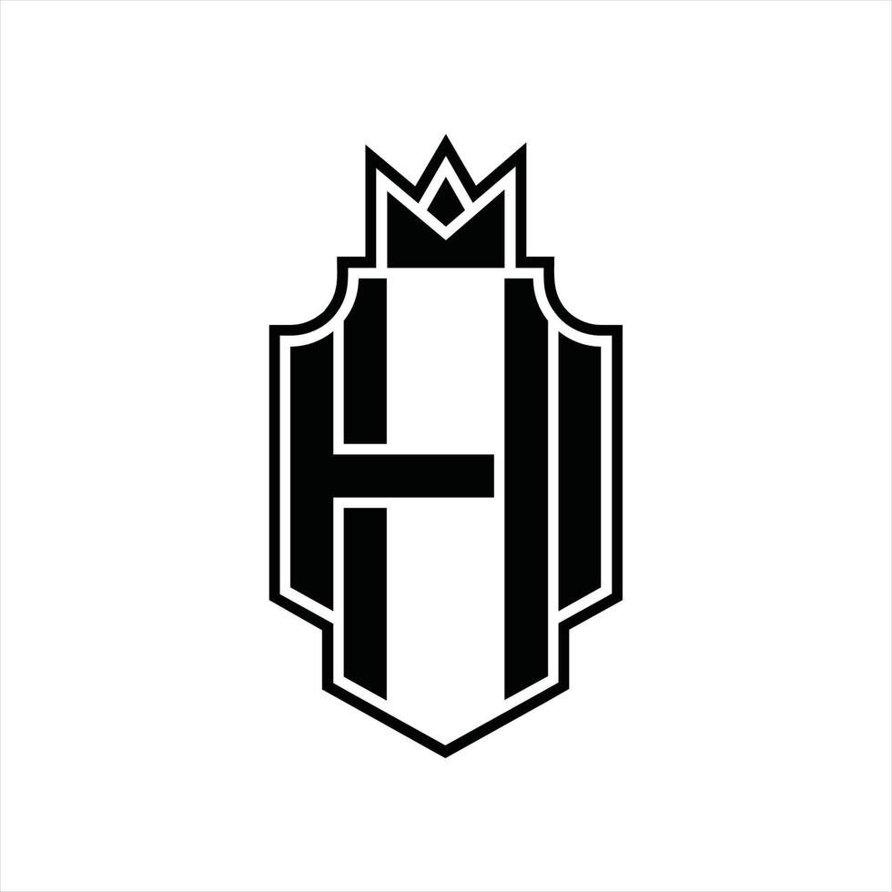 modèle de conception de monogramme logo hh vecteur