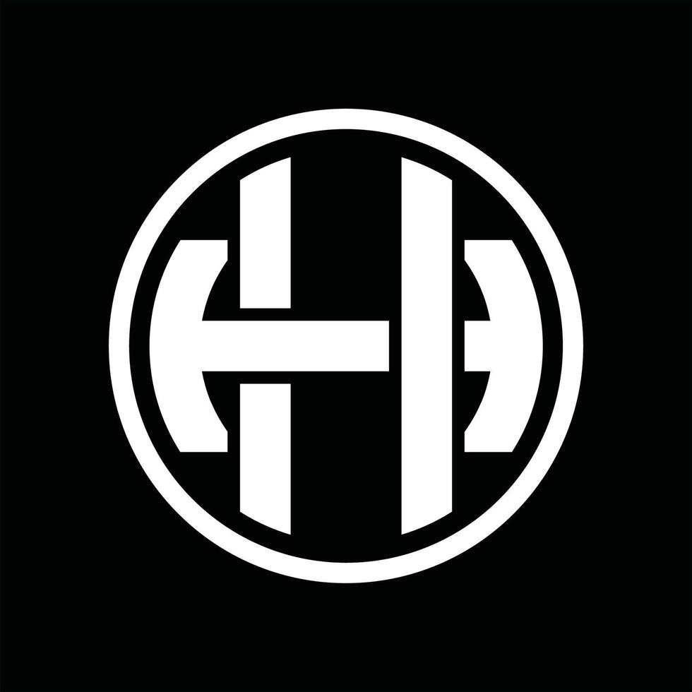 modèle de conception de monogramme logo hh vecteur