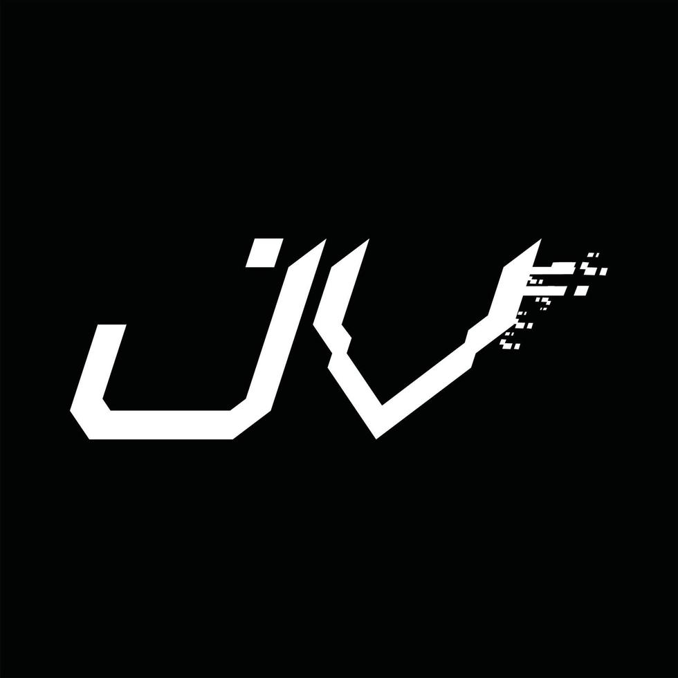 modèle de conception de technologie de vitesse abstraite monogramme logo jv vecteur