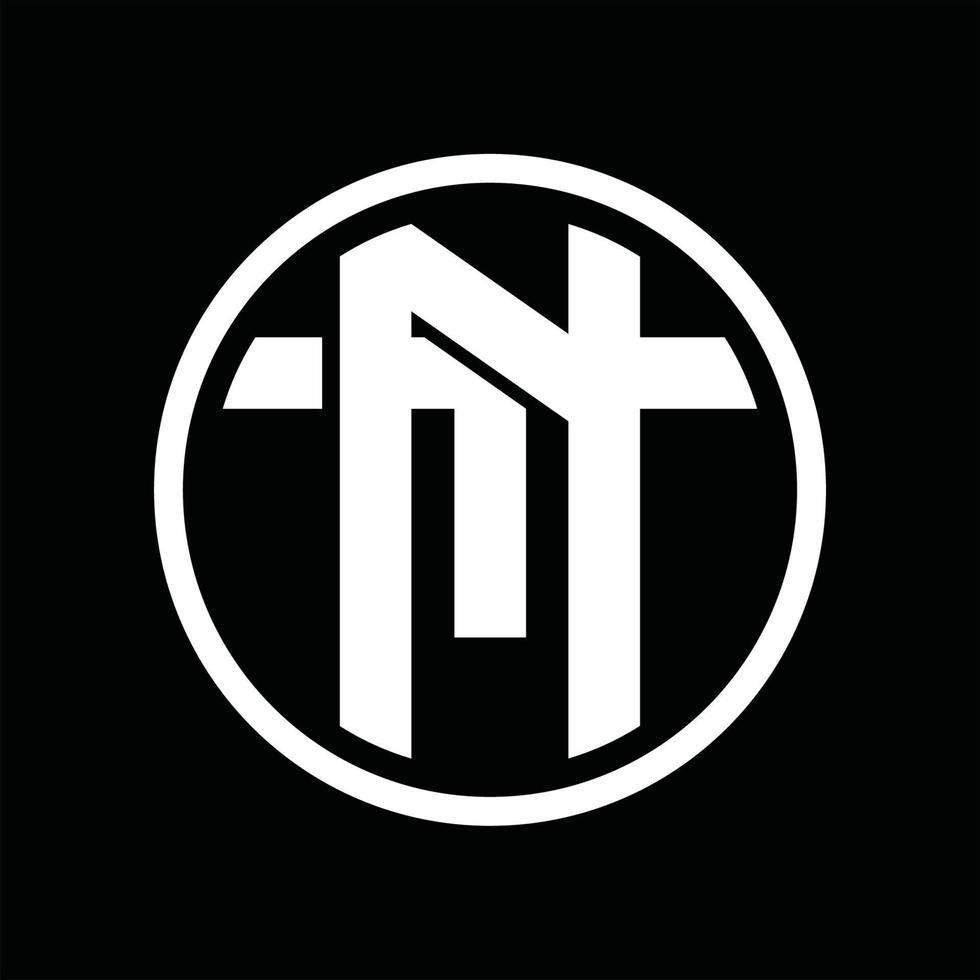 modèle de conception de monogramme logo nt vecteur