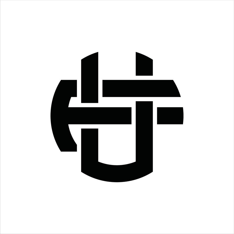 modèle de conception de monogramme logo uf vecteur
