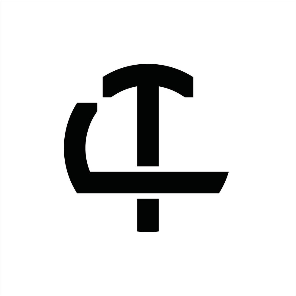 modèle de conception de monogramme logo tl vecteur