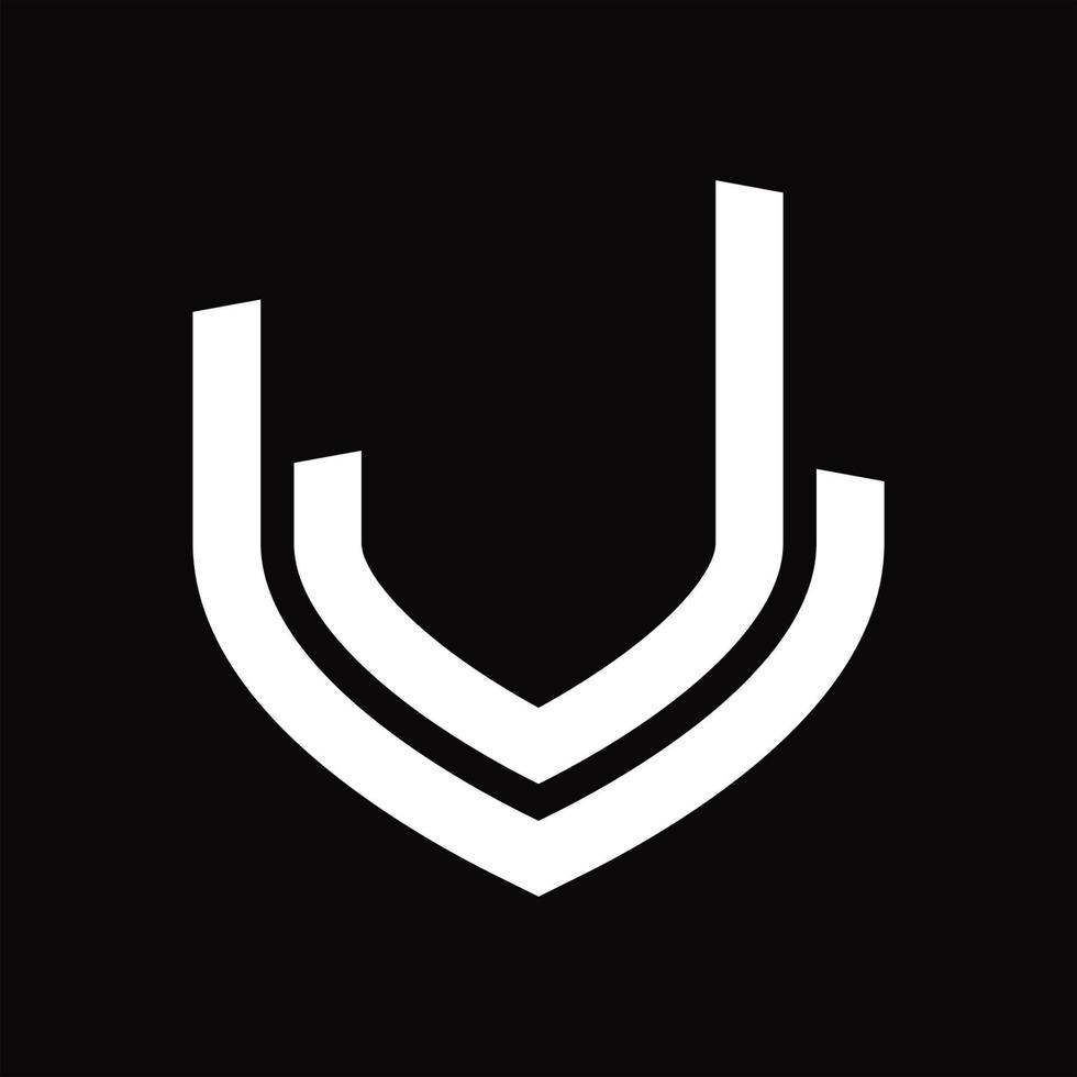 modèle de conception vintage monogramme logo jl vecteur