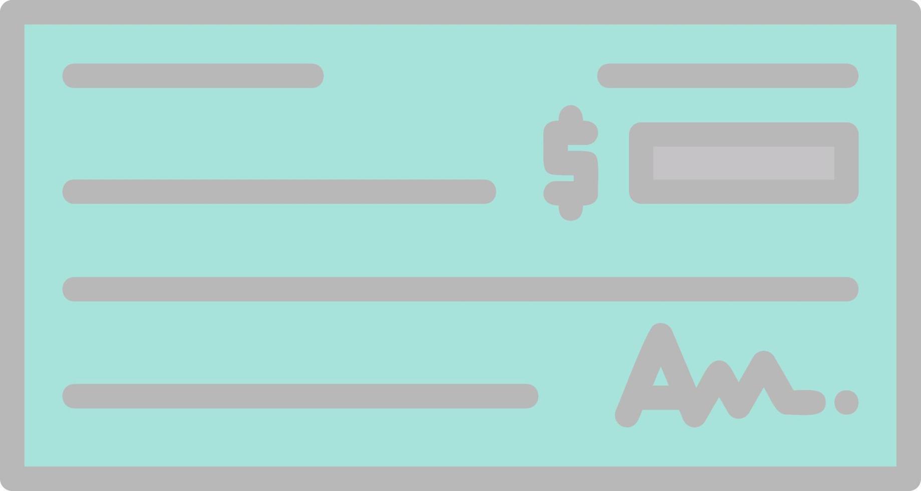 conception d'icône de vecteur de chèque bancaire