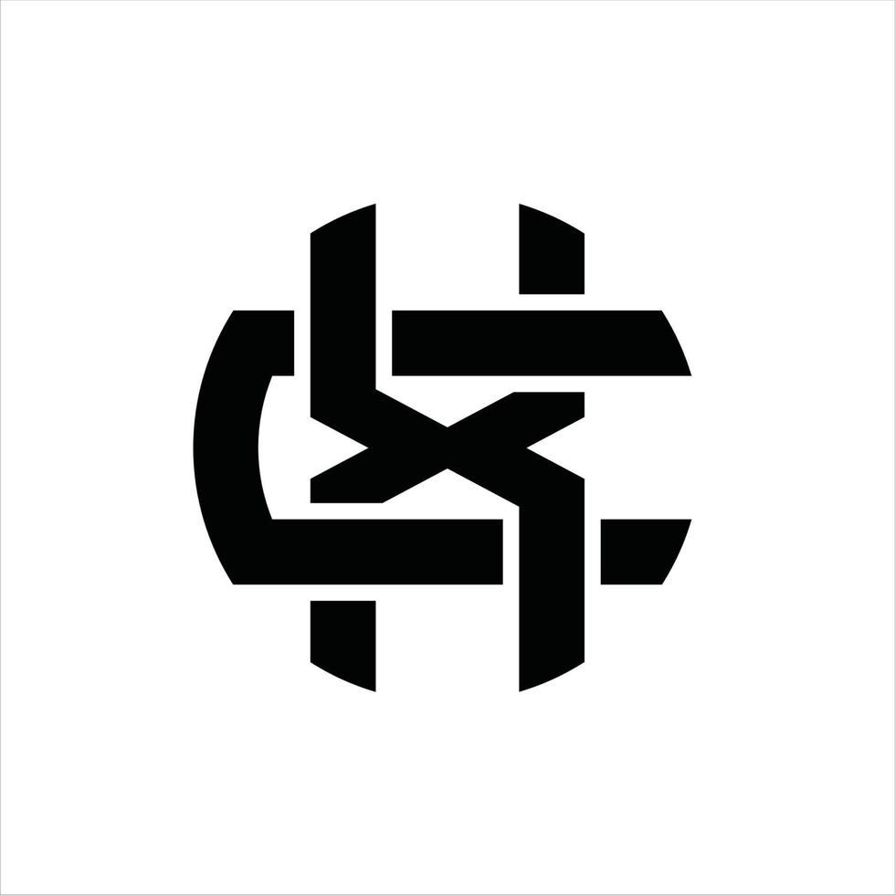 modèle de conception de monogramme logo xc vecteur