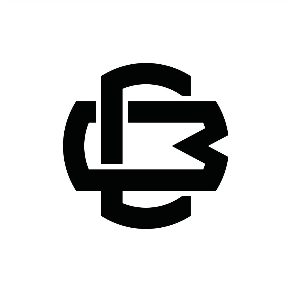 modèle de conception de monogramme logo cb vecteur