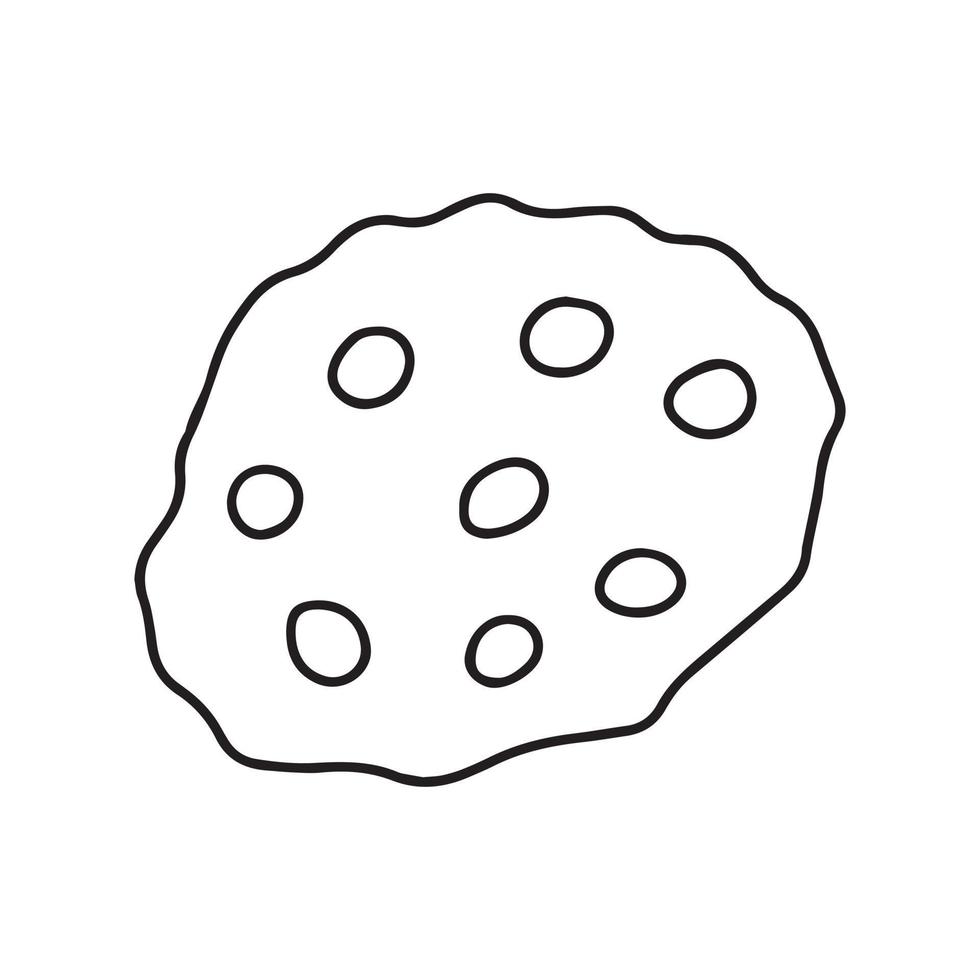 illustration de cookie de doodle de vecteur