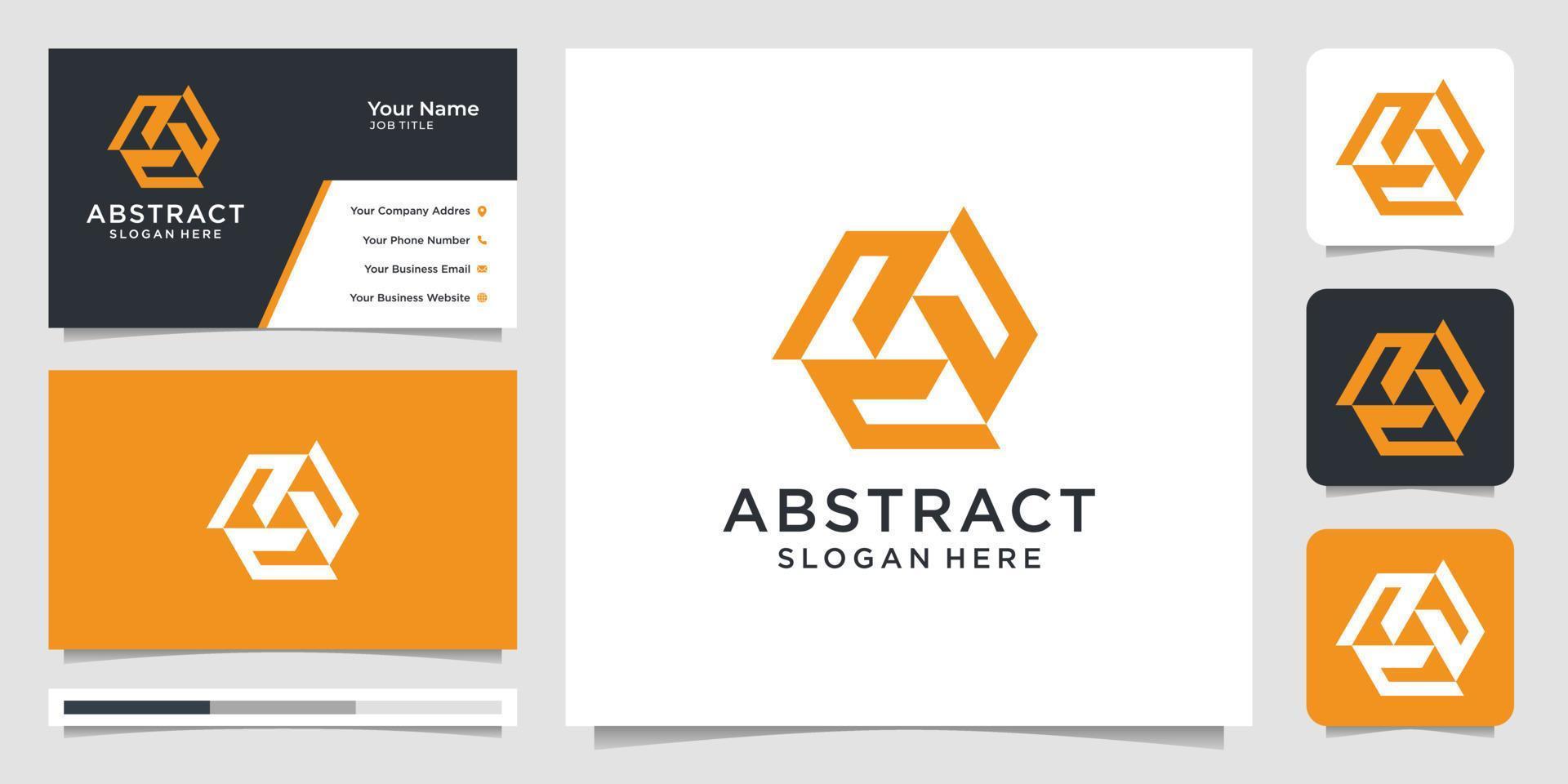 inspiration de conception de logo abstrait. bon pour internet, marque, entreprise et carte de visite. vecteur premium