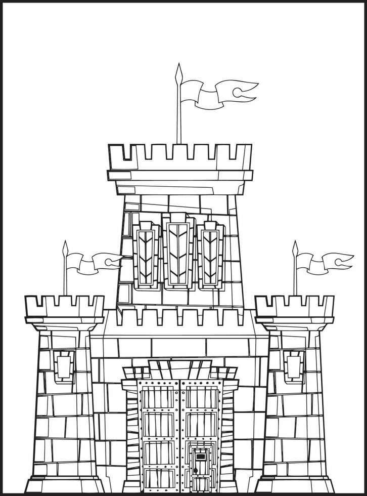 coloriages de contes de fées pour les enfants vecteur