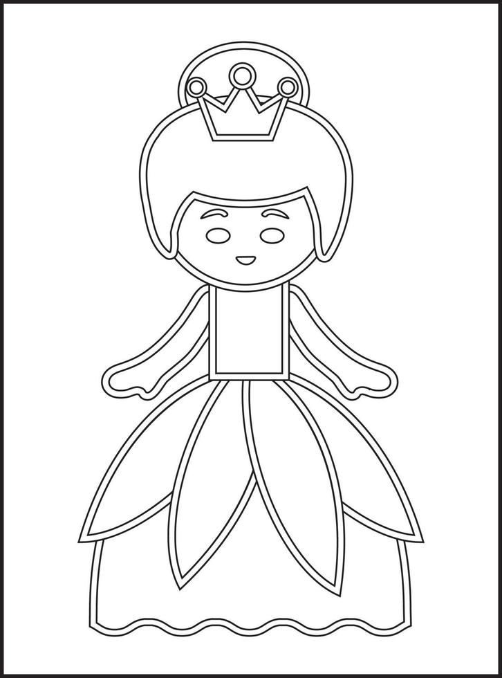 coloriages de princesse vecteur