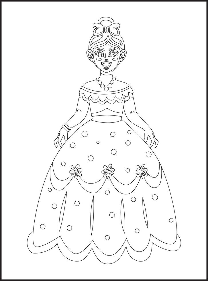 princesse coloriages vecteur