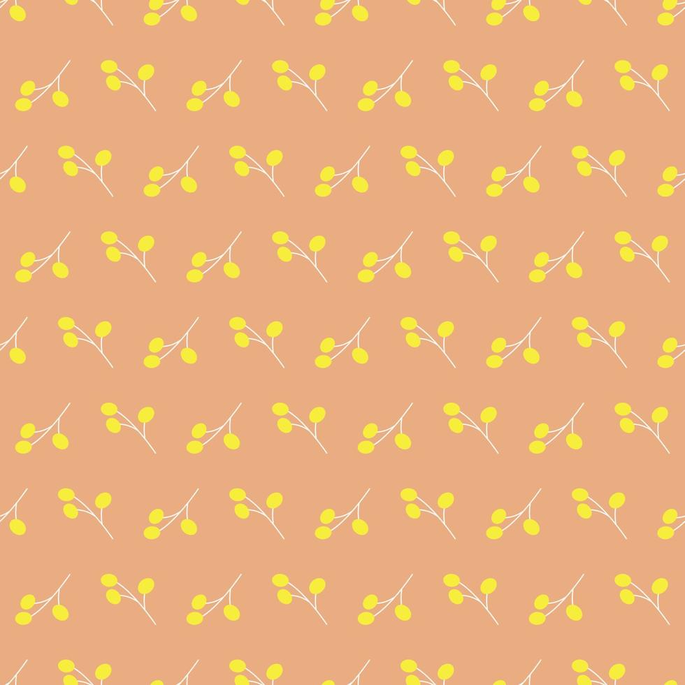 motif géométrique sans couture avec des fleurs jaunes sur fond beige. impression vectorielle pour fond de tissu, textile vecteur