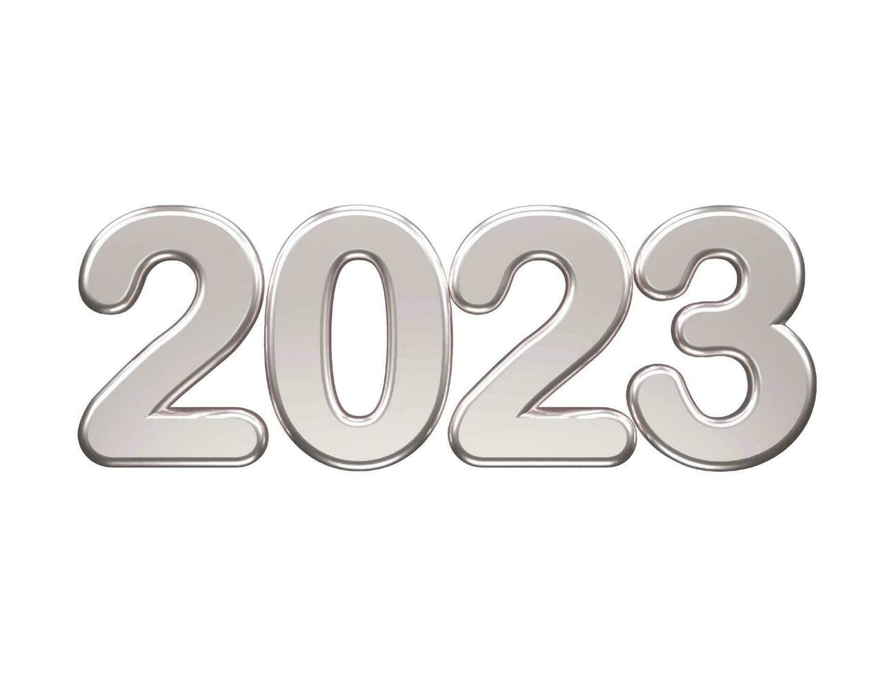 illustration vectorielle de nouvel an 2023 texte effet vecteur