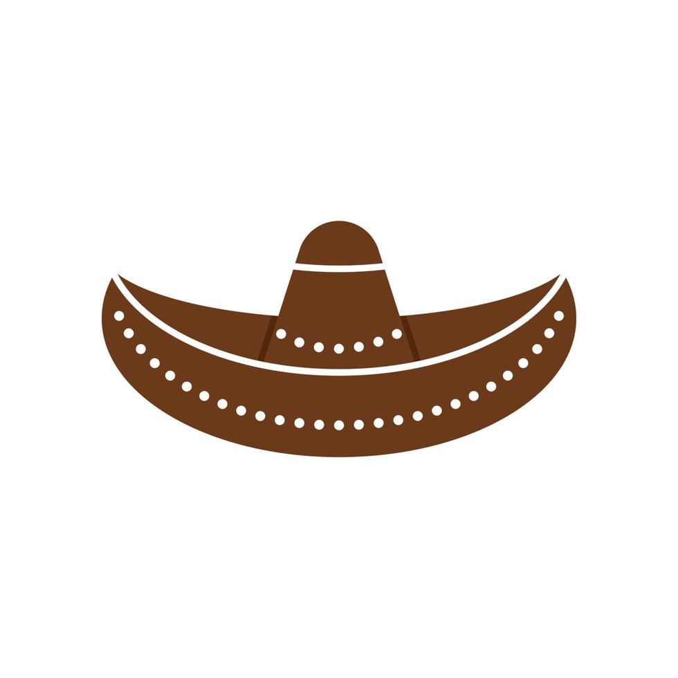 icône du logo de conception de vecteur de chapeau simple
