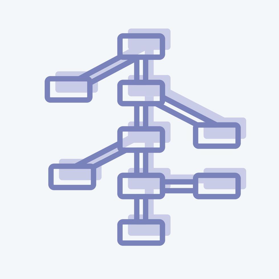 arbres de décision d'icônes. lié au symbole d'apprentissage automatique. style bicolore. conception simple modifiable. simple illustration. icônes vectorielles simples vecteur