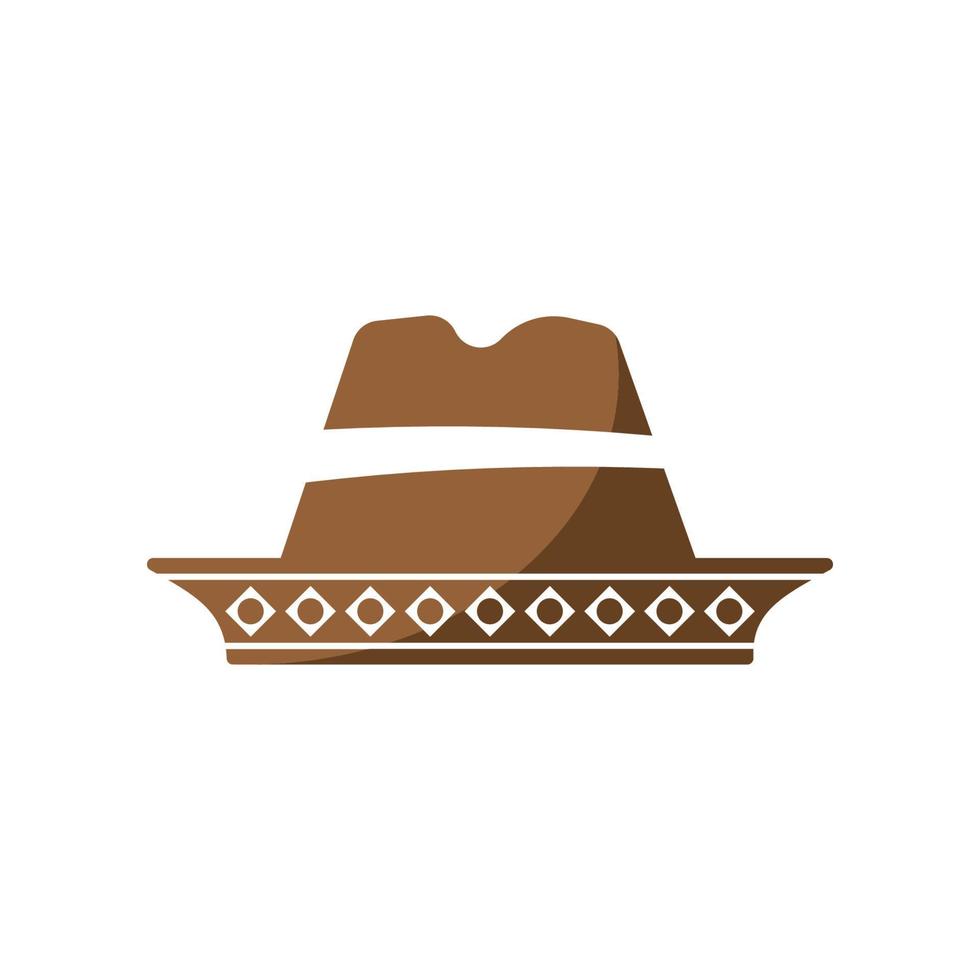 icône du logo de conception de vecteur de chapeau simple
