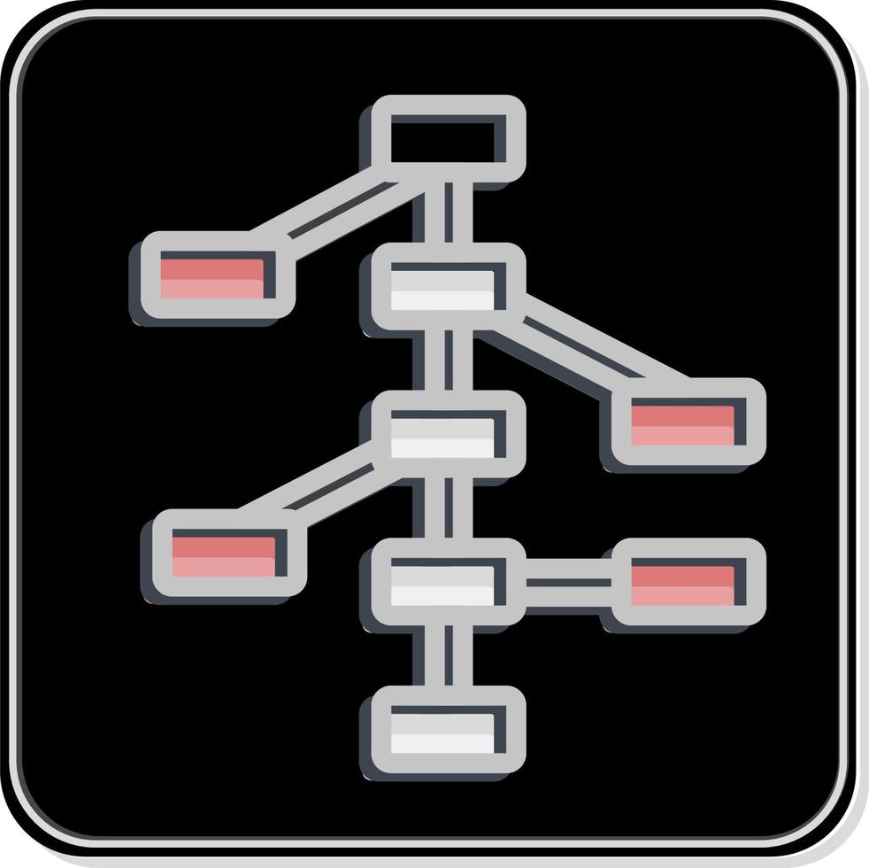 arbres de décision d'icônes. lié au symbole d'apprentissage automatique. style brillant. conception simple modifiable. simple illustration. icônes vectorielles simples vecteur