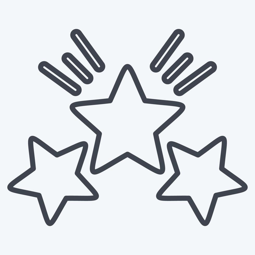 icon award star 2. lié au symbole des étoiles. style de ligne. conception simple modifiable. simple illustration. icônes vectorielles simples vecteur