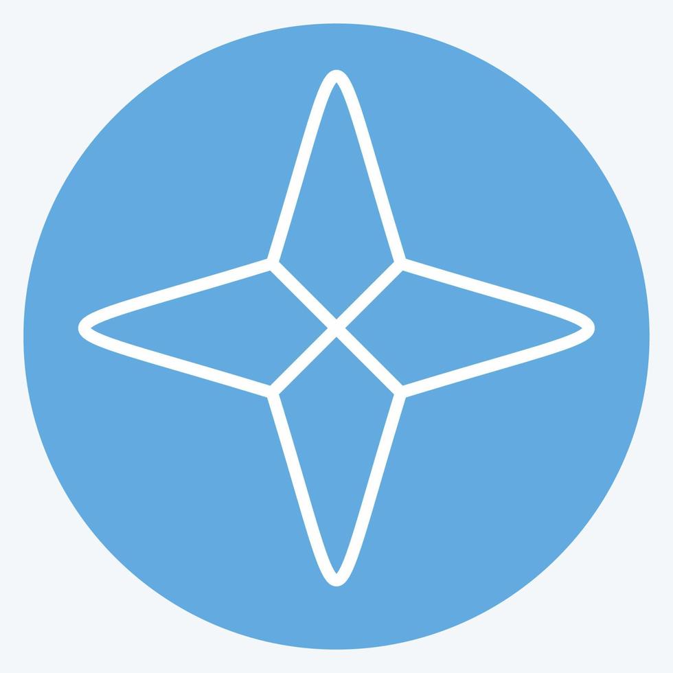 icône étoiles à quatre branches. lié au symbole des étoiles. façon yeux bleus. conception simple modifiable. simple illustration. icônes vectorielles simples vecteur