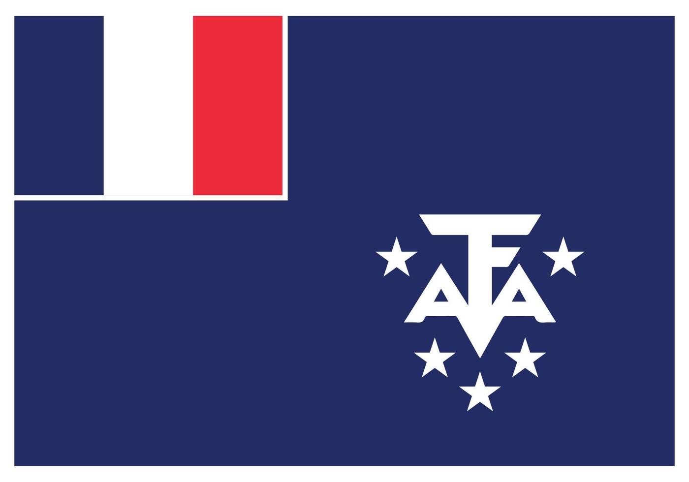 drapeau national des terres sud-antarctiques - icône de couleur plate. vecteur