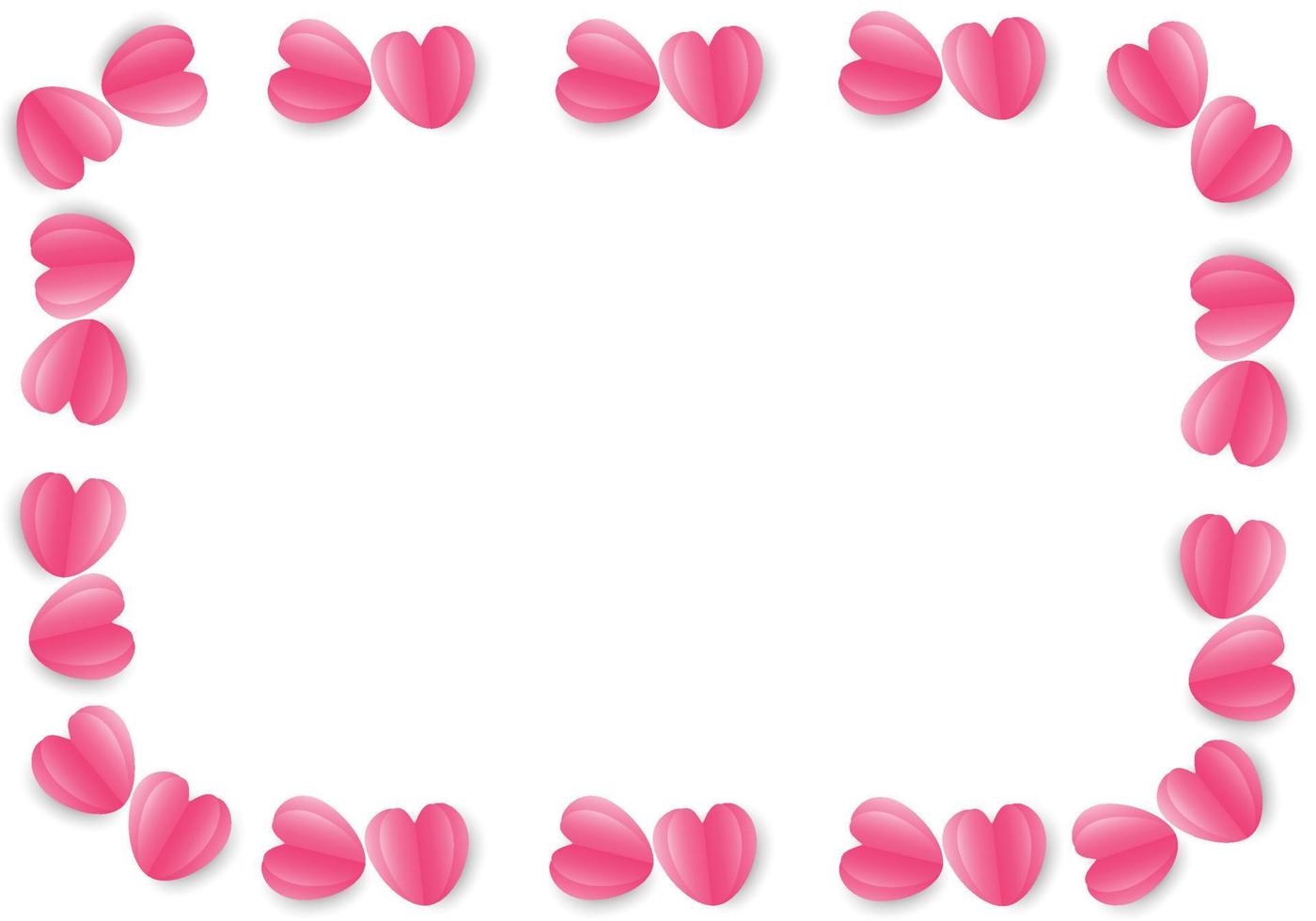 vecteur transparent de symboles d'amour pour les femmes heureuses, mère, saint valentin, conception d'anniversaire sur fond rose.
