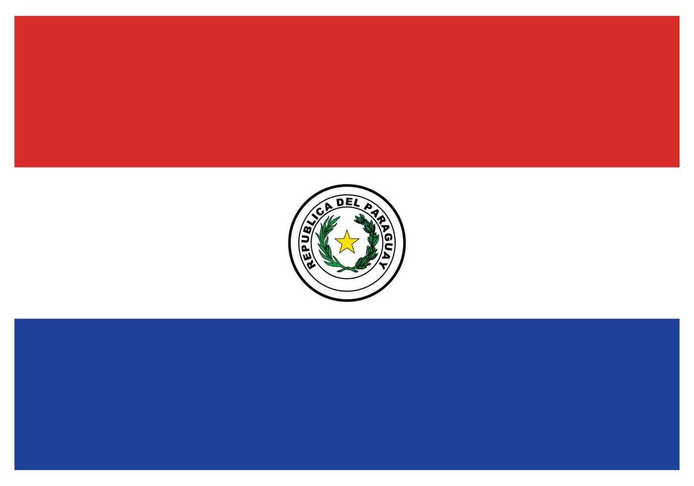 drapeau national du paraguay - icône de couleur plate. vecteur