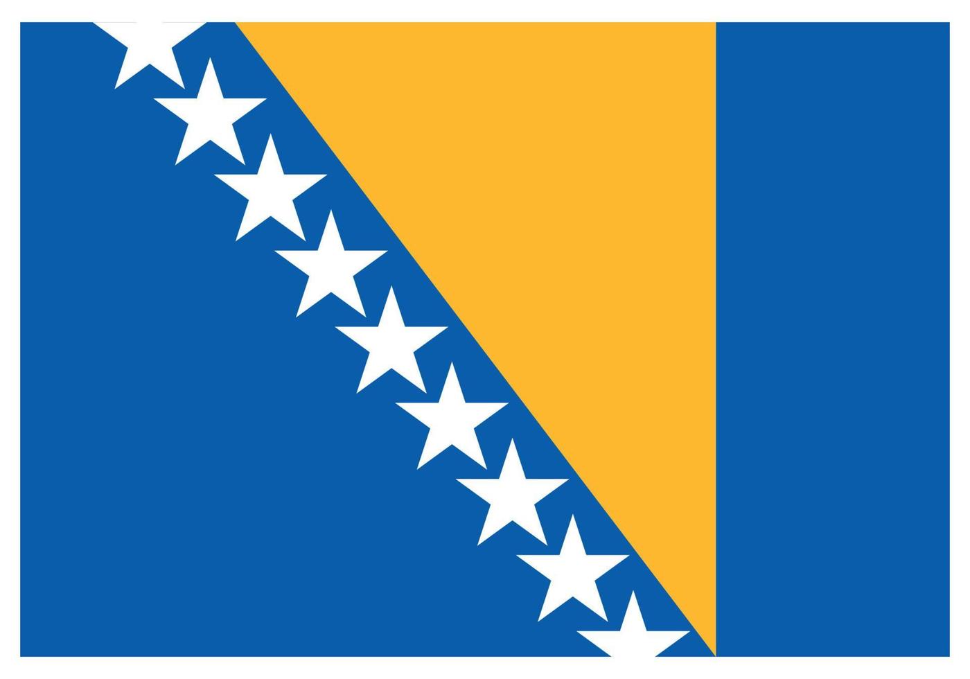 drapeau national de bosnie-herzégovine - icône de couleur plate. vecteur