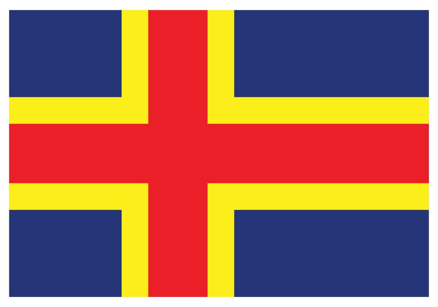 drapeau national d'aland - icône de couleur plate. vecteur